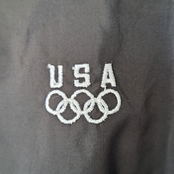 USA OLYMPICS Vintage Cinched Waist Full Zip Windbreaker Womens XL (16) JC PENNEY - Picture 3 of 16